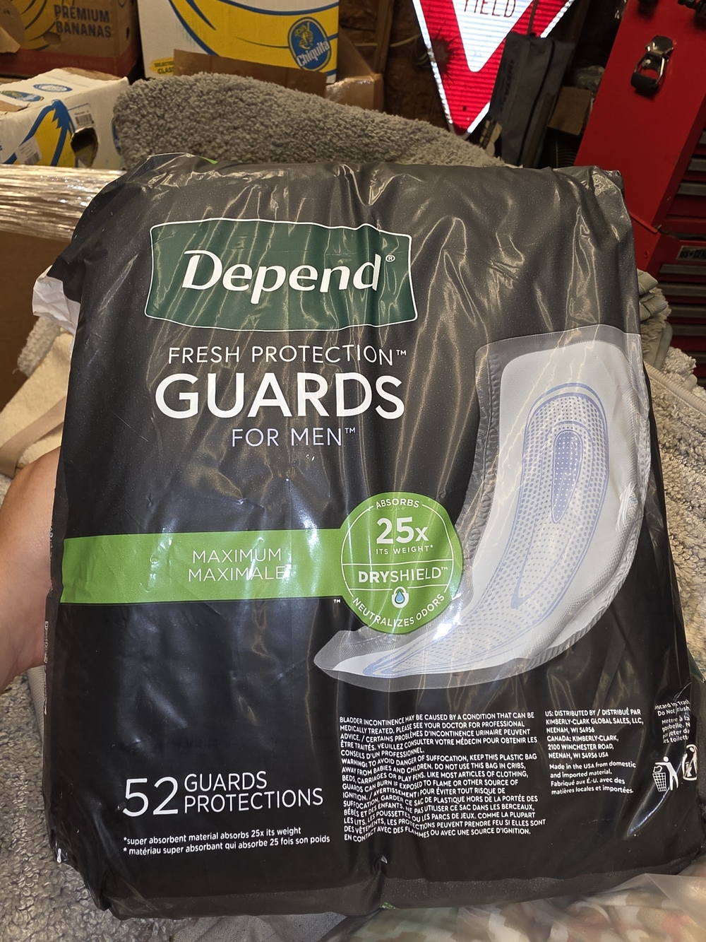 Depend Fresh Protection Guards for Men Briefs - Black & White